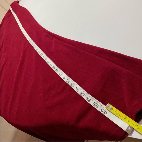 LULUS All My Loving Wine Red Knotted Mermaid Maxi Dress Large - Picture 11 of 13